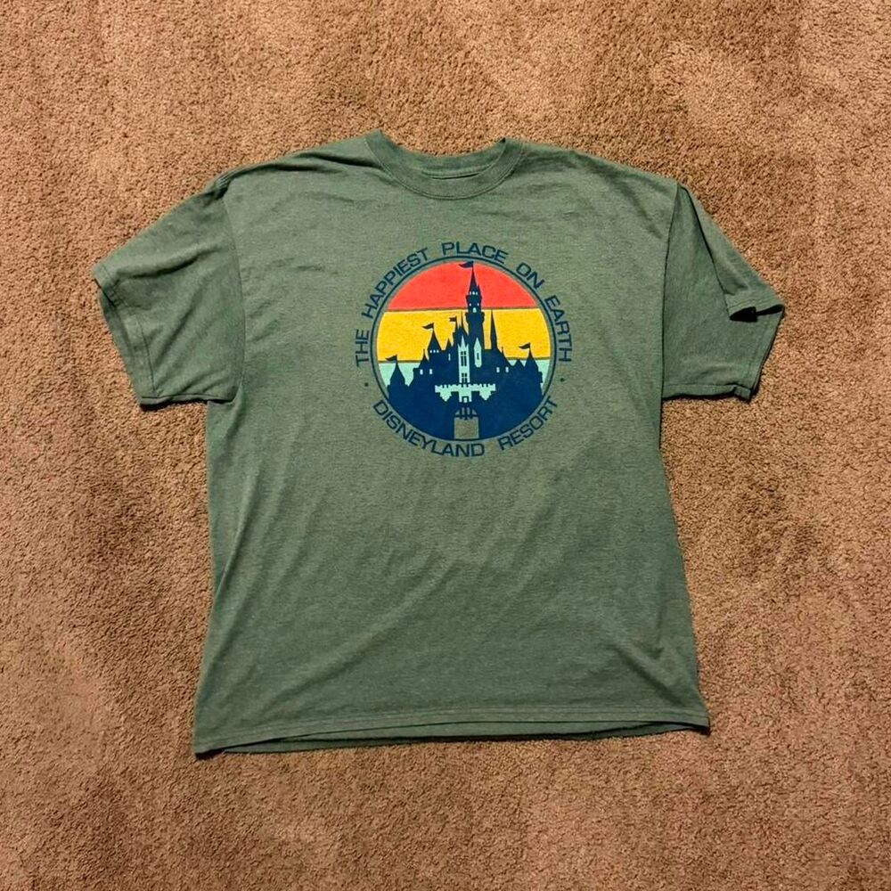 Disney Women's Green and Grey T-shirt